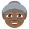 Old Woman - Medium Black emoji on Emojione